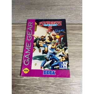 Sega Game Gear Streets of Rage 2 Instruction Manual 1993 Original Booklet